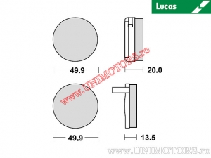 Pastiglie freno anteriori - MCB32 organiche - Lucas TRW