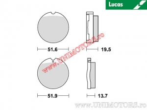 Pastiglie freno anteriori - MCB35 organiche - Lucas TRW