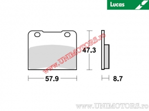 Pastiglie freno anteriori - MCB547 organiche - Lucas TRW