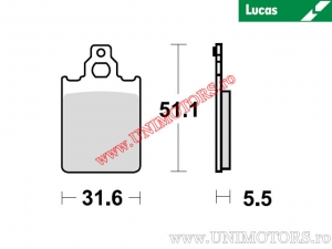 Pastiglie freno anteriori - MCB651 organiche - Lucas TRW