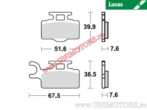 Pastiglie freno anteriori - MCB714SI sinterizzate SI - Lucas TRW