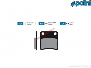 Pastiglie freno anteriori originali (41x43x7,7mm) - Polini