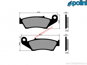 Pastiglie freno anteriori originali (94,07x34,26x7,5x3mm) - Polini