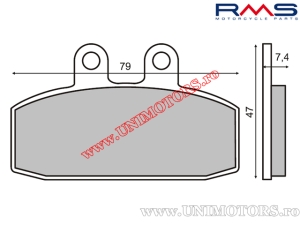 Pastiglie freno organiche posteriori - Aprilia NA 850 Mana / Gas Gas Endurocross 80 / Cross 125 / Endurocross 125 - (RMS)