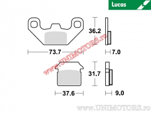 Pastiglie freno posteriori - MCB846 organiche - Lucas TRW