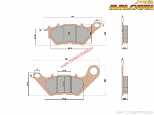 Pastiglie freno posteriori MHR Synt - Yamaha X Max 125 ie 4T LC euro 4 ('18-'20 / E31LE) - Malossi