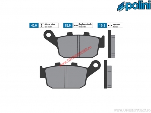 Pastiglie freno posteriori sinterizzate (86x40x10,5mm) - Polini
