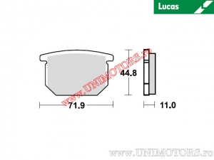 Pastilhas de freio dianteiras - MCB501 orgânicas - Lucas TRW