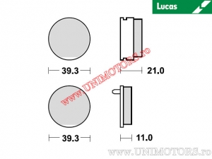 Pastilhas de freio dianteiras - MCB502 orgânicas - Lucas TRW