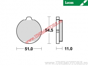 Pastilhas de freio dianteiras - MCB505 orgânicas - Lucas TRW