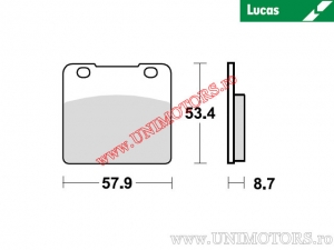 Pastilhas de freio dianteiras - MCB542 orgânicas - Lucas TRW