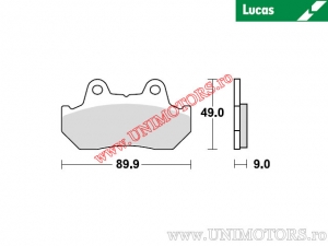 Pastilhas de freio dianteiras - MCB544 orgânicas - Lucas TRW