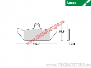 Pastilhas de freio dianteiras - MCB563 orgânicas - Lucas TRW