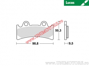 Pastilhas de freio dianteiras - MCB656SRQ sinterizadas SRQ - Lucas TRW