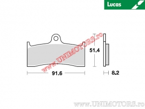 Pastilhas de freio dianteiras - MCB660CRQ hiper-carbono CRQ - Lucas TRW