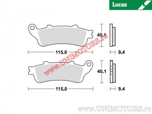 Pastilhas de freio dianteiras - MCB693SRM sinterizadas SRM - Lucas TRW