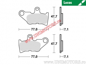 Pastilhas de freio dianteiras - MCB728 orgânicas - Lucas TRW