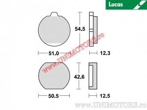 Pastilhas de freio dianteiras - MCB79 orgânicas - Lucas TRW