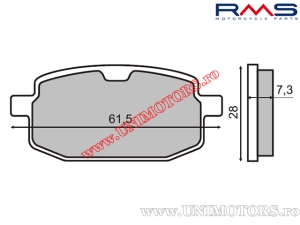 Pastilhas de freio dianteiras orgânicas - Adly / Beta / Fantic / Italjet / MBK / PGO / Peugeot / Tauris / Yamaha / Zongshen - (