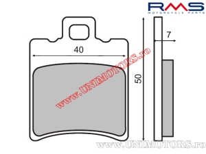 Pastilhas de freio dianteiras orgânicas - Aprilia / Beta / Derbi / Gilera / Honda / Malaguti / MBK / Piaggio / Suzuki / Yamaha 