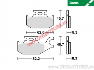 Pastilhas de freio dianteiras (pinça esquerda) MCB787SI sinterizadas SI - Lucas TRW