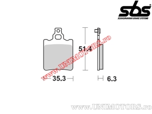 Pastilhas de freio dianteiras - SBS 106CT (tecnologia de carbono) - (SBS)