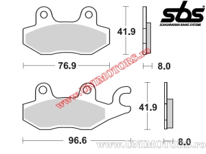 Pastilhas de freio dianteiras - SBS 134MS (metálicas / sinterizadas) - (SBS)