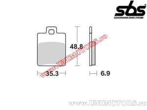 Pastilhas de freio dianteiras - SBS 142MS (metálicas / sinterizadas) - (SBS)