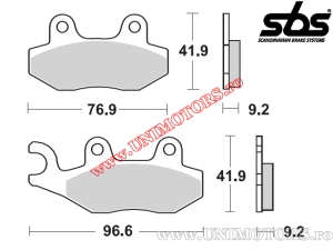 Pastilhas de freio dianteiras - SBS 163CT (tecnologia de carbono) - (SBS)