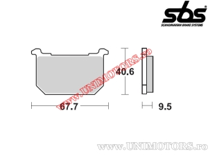 Pastilhas de freio dianteiras - SBS 540HF (cerâmica) - (SBS)