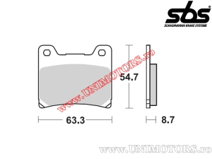 Pastilhas de freio dianteiras - SBS 555HS (metálicas / sinterizadas) - (SBS)