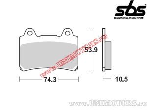 Pastilhas de freio dianteiras - SBS 590HS (metálicas / sinterizadas) - (SBS)