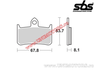 Pastilhas de freio dianteiras - SBS 622RS (metálicas / sinterizadas) - (SBS)