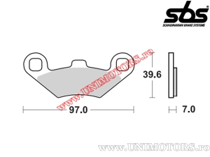 Pastilhas de freio dianteiras - SBS 716ATS (metálicas / sinterizadas) - (SBS)