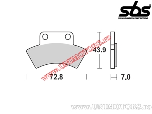 Pastilhas de freio dianteiras - SBS 717SI (metálicas / sinterizadas) - (SBS)