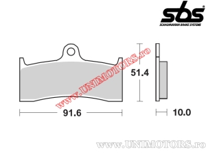 Pastilhas de freio dianteiras - SBS 729DC (carbono duplo) - (SBS)