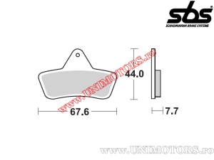 Pastilhas de freio dianteiras - SBS 758ATS (metálicas / sinterizadas) - (SBS)