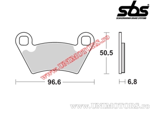 Pastilhas de freio dianteiras - SBS 800ATS (metálicas / sinterizadas) - (SBS)