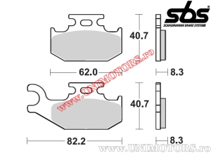 Pastilhas de freio dianteiras - SBS 836SI (metálicas / sinterizadas) - (SBS)