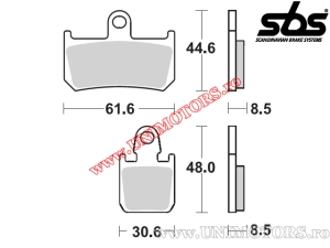 Pastilhas de freio dianteiras - SBS 839HS (metálicas / sinterizadas) - (SBS)