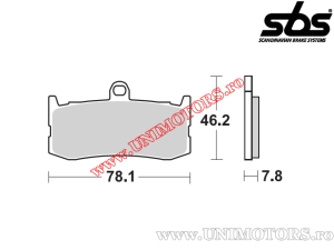 Pastilhas de freio dianteiras - SBS 864HS (metálicas / sinterizadas) - (SBS)