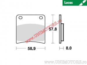 Pastilhas de freio traseiras - MCB591 orgânicas - Lucas TRW