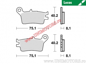 Pastilhas de freio traseiras - MCB601 orgânicas - Lucas TRW