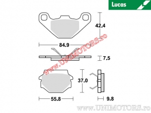 Pastilhas de freio traseiras - MCB667SI sinterizadas SI - Lucas TRW