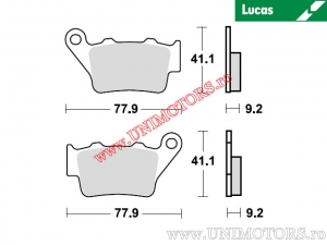 Pastilhas de freio traseiras - MCB672SI sinterizadas SI - Lucas TRW