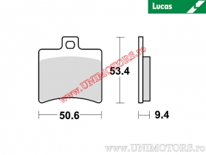 Pastilhas de freio traseiras - MCB710SRM sinterizadas SRM - Lucas TRW