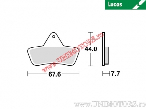 Pastilhas de freio traseiras - MCB763SI sinterizadas SI - Lucas TRW