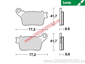 Pastilhas de freio traseiras - MCB784SH sinterizadas SH - Lucas TRW