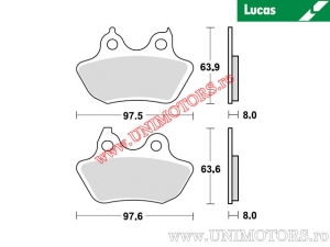 Pastilhas de freio traseiras - MCB799SH sinterizadas SH - Lucas TRW