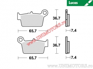 Pastilhas de freio traseiras - MCB820 orgânicas - Lucas TRW